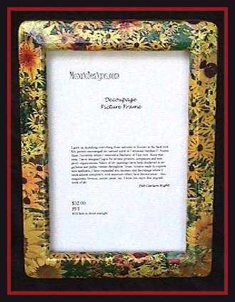 Sunflower Picture Frame