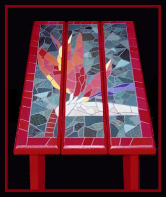 Bird of Paradise Mosaic Table