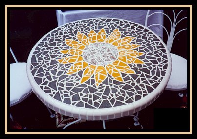 Sunflower Mosaic Table Set